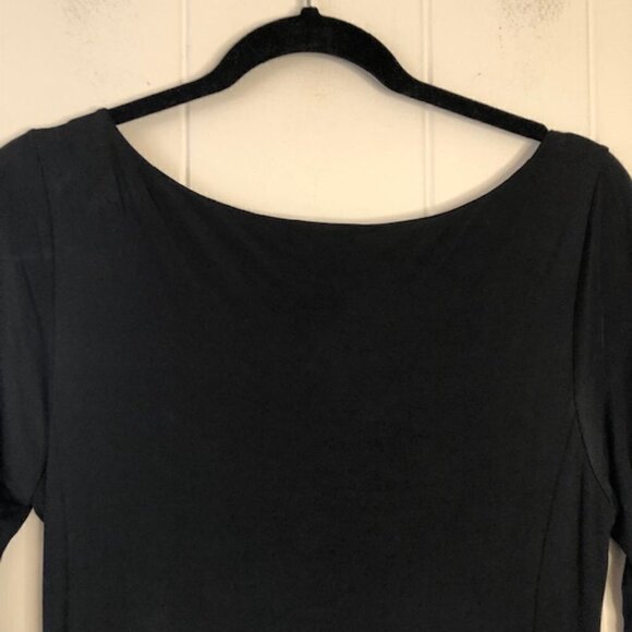 Polo Ralph Lauren Black Flowy Dress with a Deep V-Neck - Picture 6 of 9